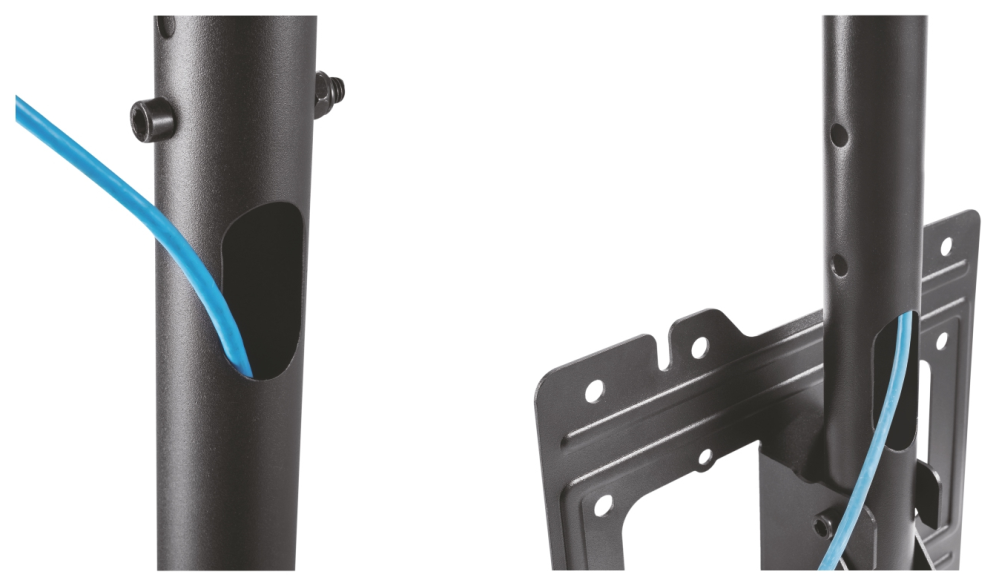 AISENS Soporte de techo giratorio, inclinable, extensible para monitor/TV 50kg de 23”-43”, Negro