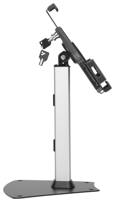 AISENS Soporte Antirobo de Sobremesa Ajustable (1 Pivote) para Tablet, Negro