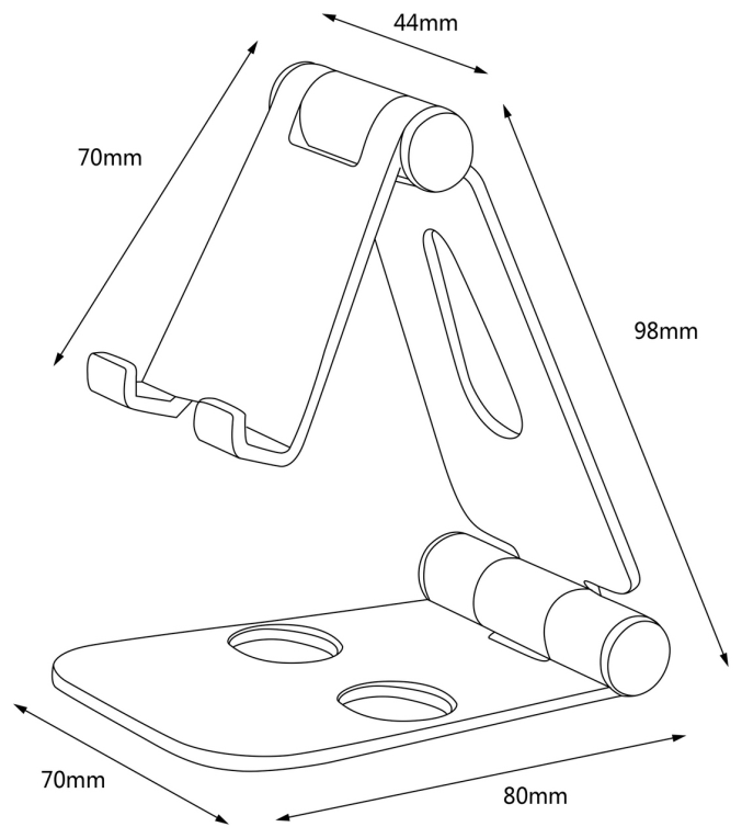 AISENS Soporte De Sobremesa Tamaño M Ajustable (2 Pivotes) Para Movil / Tablet, Plata