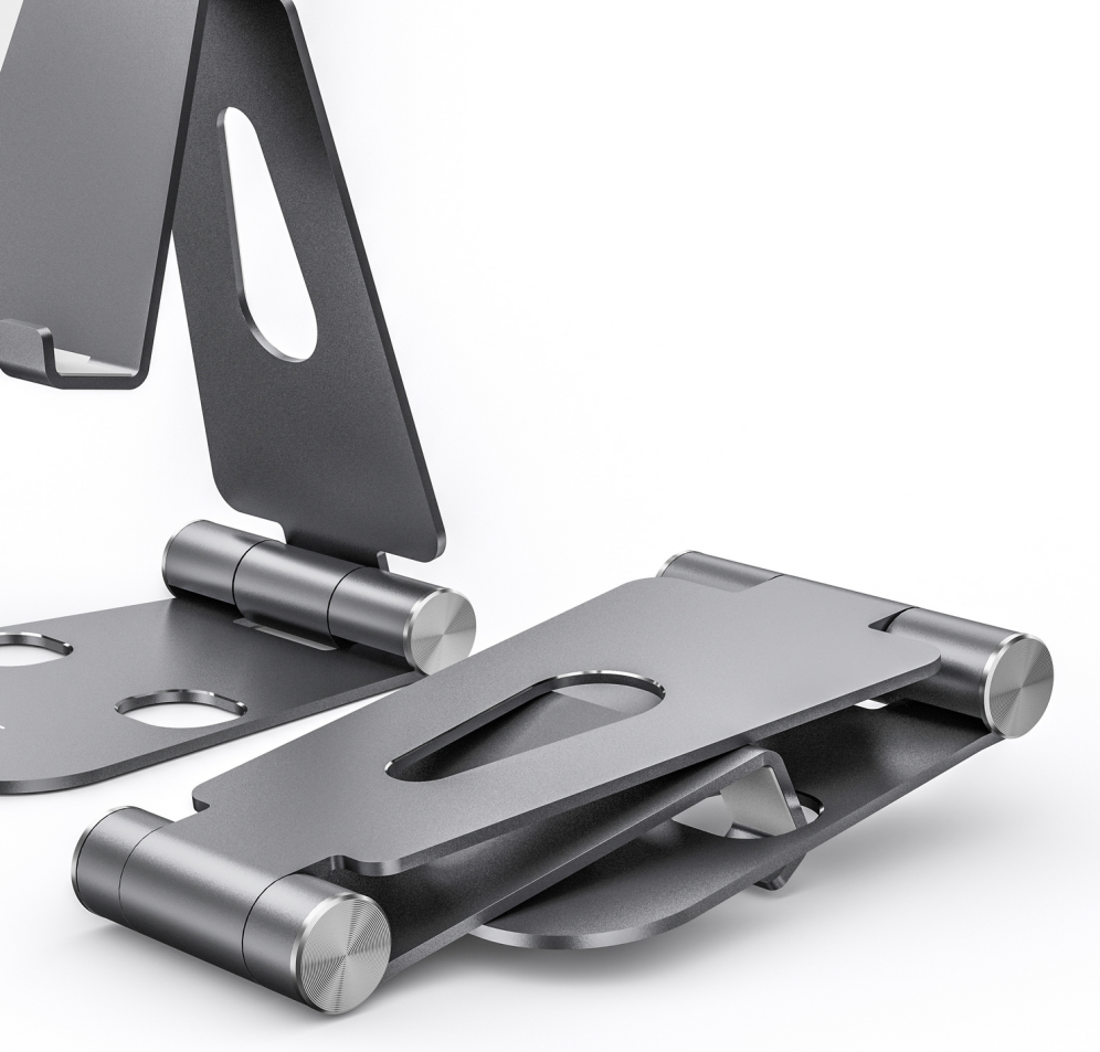 AISENS Soporte De Sobremesa Tamaño XL Ajustable (2 Pivotes) Para Movil / Tablet, Gris