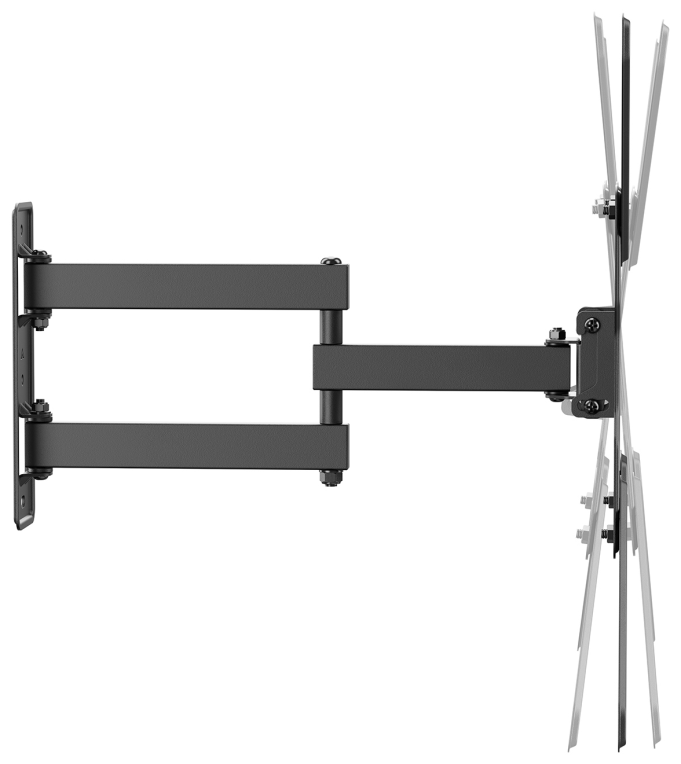 AISENS Soporte Eco Giratorio, Inclinable Para Monitor/TV 30kg (3 Pivotes) De 23"-65", Negro