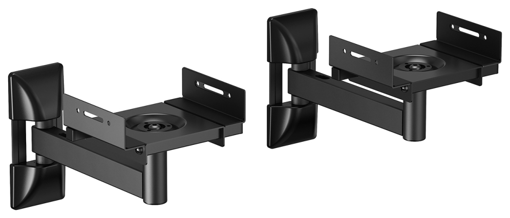AISENS Soporte Universal De Pared Giratorio E Inclinable Para Altavoces, Negro