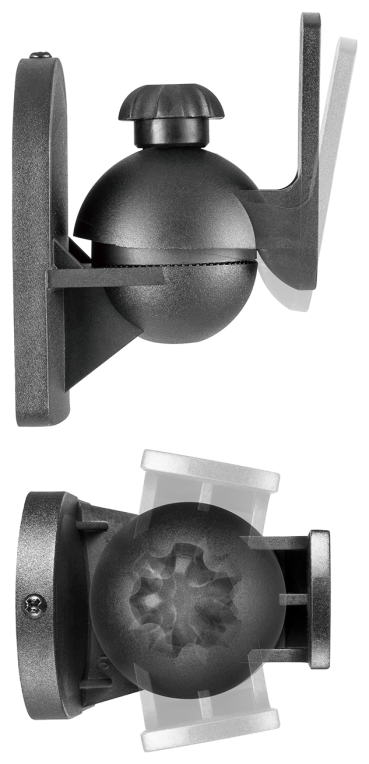 AISENS Soporte Universal De Pared Giratorio E Inclinable Para Altavoces, Negro