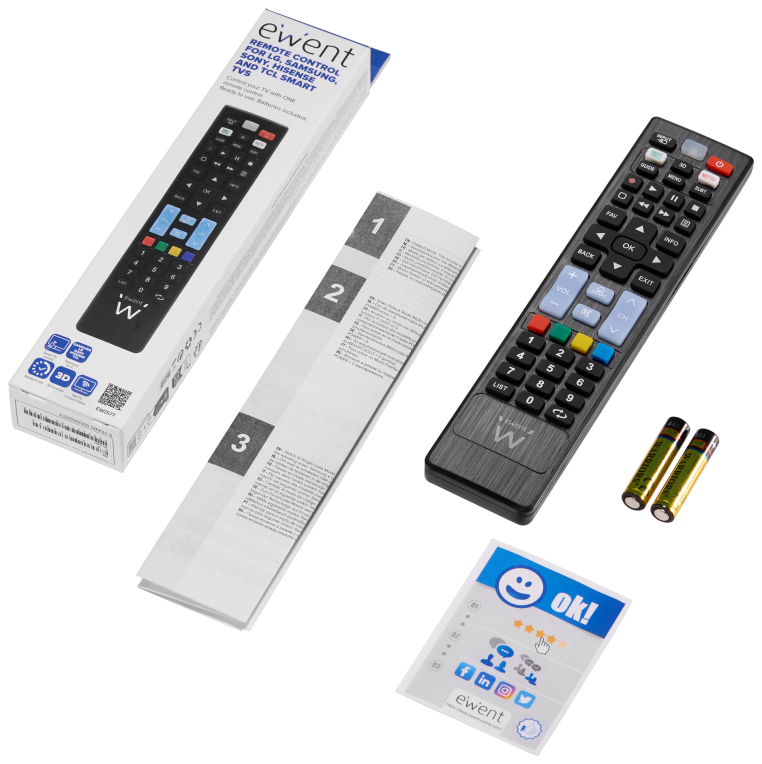 Ewent EW1577 mando a distancia TV Botones