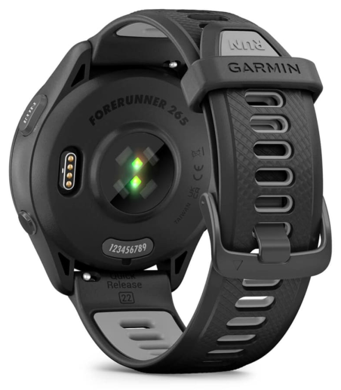 Garmin Forerunner 265 3,3 cm (1.3") AMOLED 46 mm Digital 416 x 416 Pixeles Pantalla táctil Negro Wifi GPS (satélite)
