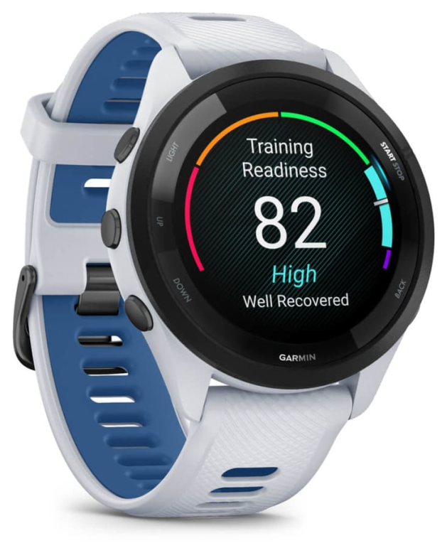 Garmin Forerunner 265 3,3 cm (1.3") AMOLED 46 mm Digital 416 x 416 Pixeles Pantalla táctil Negro, Blanco Wifi GPS (satélite)