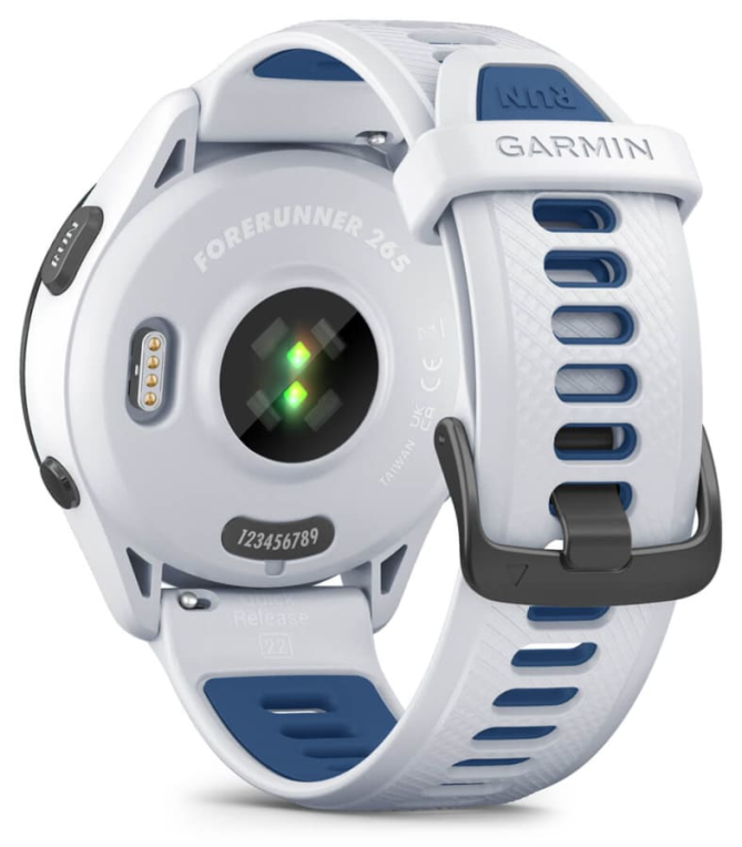 Garmin Forerunner 265 3,3 cm (1.3") AMOLED 46 mm Digital 416 x 416 Pixeles Pantalla táctil Negro, Blanco Wifi GPS (satélite)