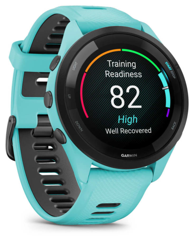 Garmin Forerunner 265 3,3 cm (1.3") AMOLED 46 mm Digital 416 x 416 Pixeles Pantalla táctil Negro, Azul Wifi GPS (satélite)