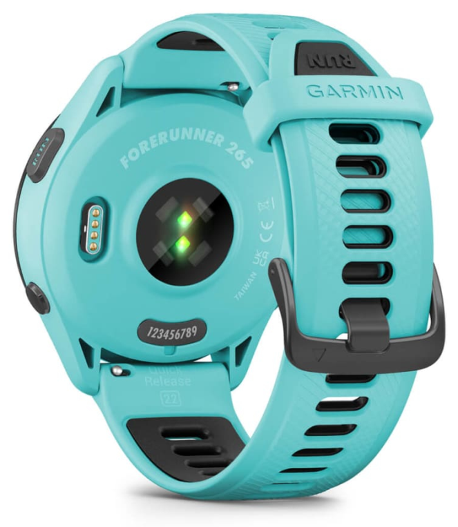 Garmin Forerunner 265 3,3 cm (1.3") AMOLED 46 mm Digital 416 x 416 Pixeles Pantalla táctil Negro, Azul Wifi GPS (satélite)