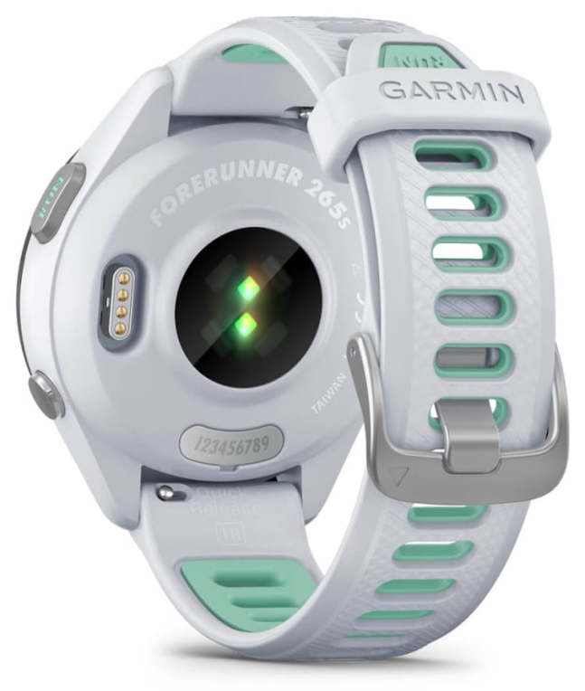 Garmin Forerunner 265S 2,79 cm (1.1") AMOLED 42 mm Digital 360 x 360 Pixeles Pantalla táctil Negro, Blanco Wifi GPS (satélite)
