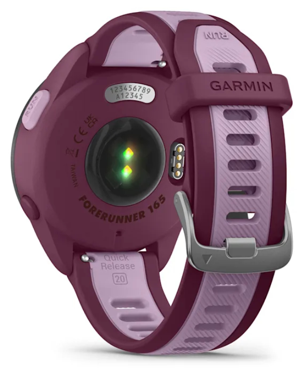 Garmin Forerunner 165 Music 3,05 cm (1.2") AMOLED 43 mm Digital 390 x 390 Pixeles Pantalla táctil Púrpura GPS (satélite)