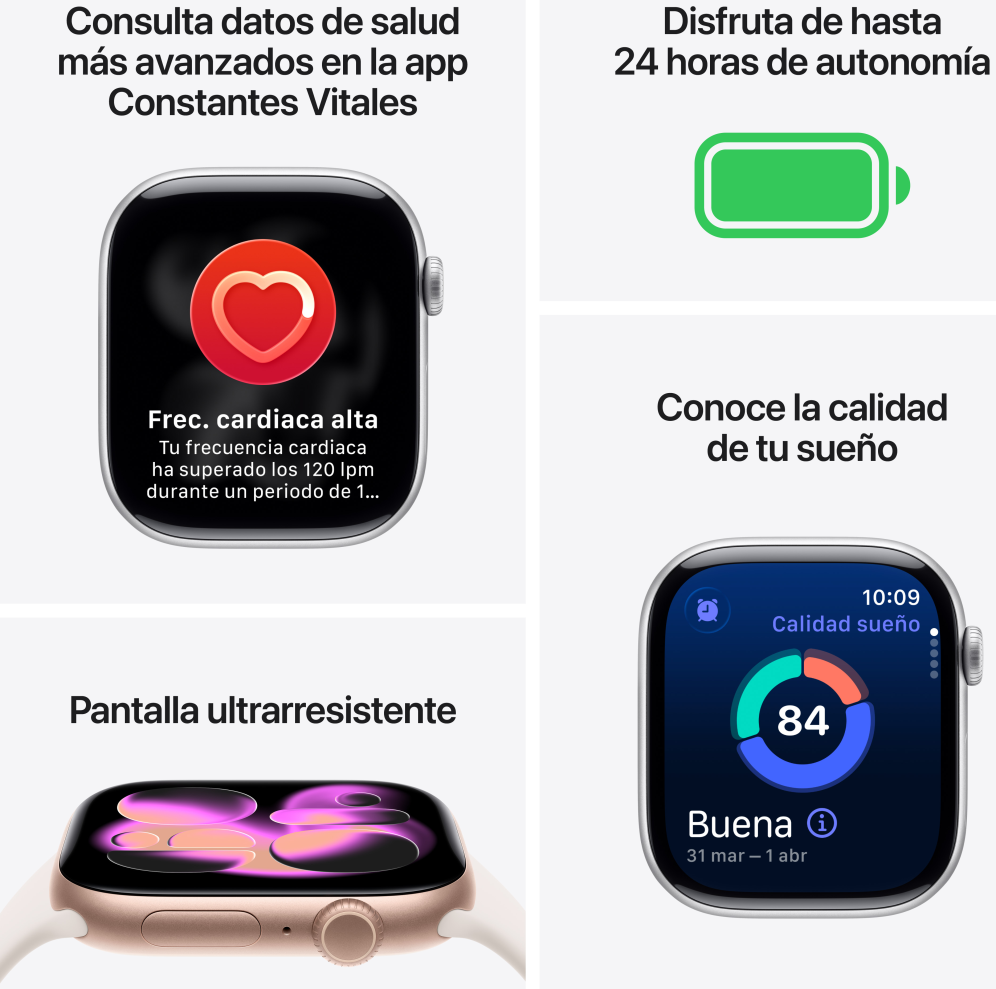 Apple Watch Series 11 OLED 46 mm Digital 416 x 496 Pixeles Pantalla táctil 5G Negro Wifi GPS (satélite)