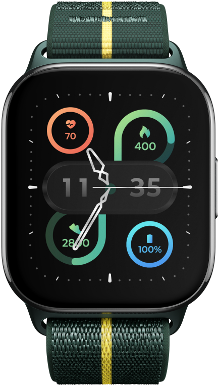 Motorola moto watch fit 4,83 cm (1.9") OLED 44.5 mm Digital Pantalla táctil Verde, Gris GPS (satélite)