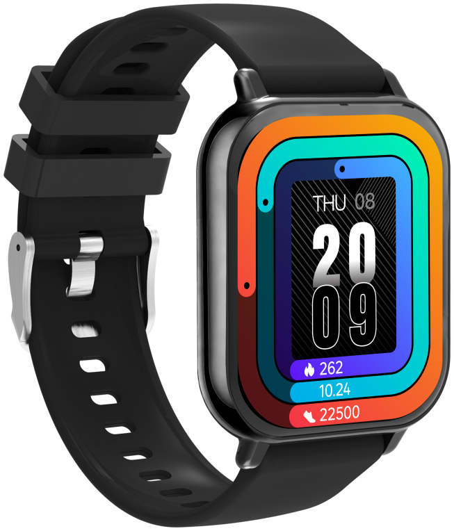 Denver SWC-176B Relojes inteligentes y deportivos 4,6 cm (1.81") TFT Digital Pantalla táctil Negro