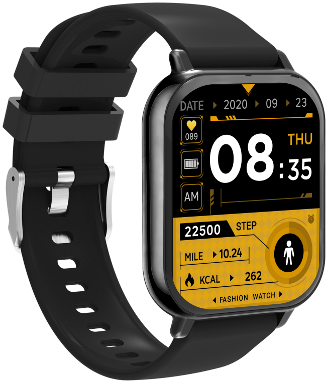 Denver SWC-176B Relojes inteligentes y deportivos 4,6 cm (1.81") TFT Digital Pantalla táctil Negro