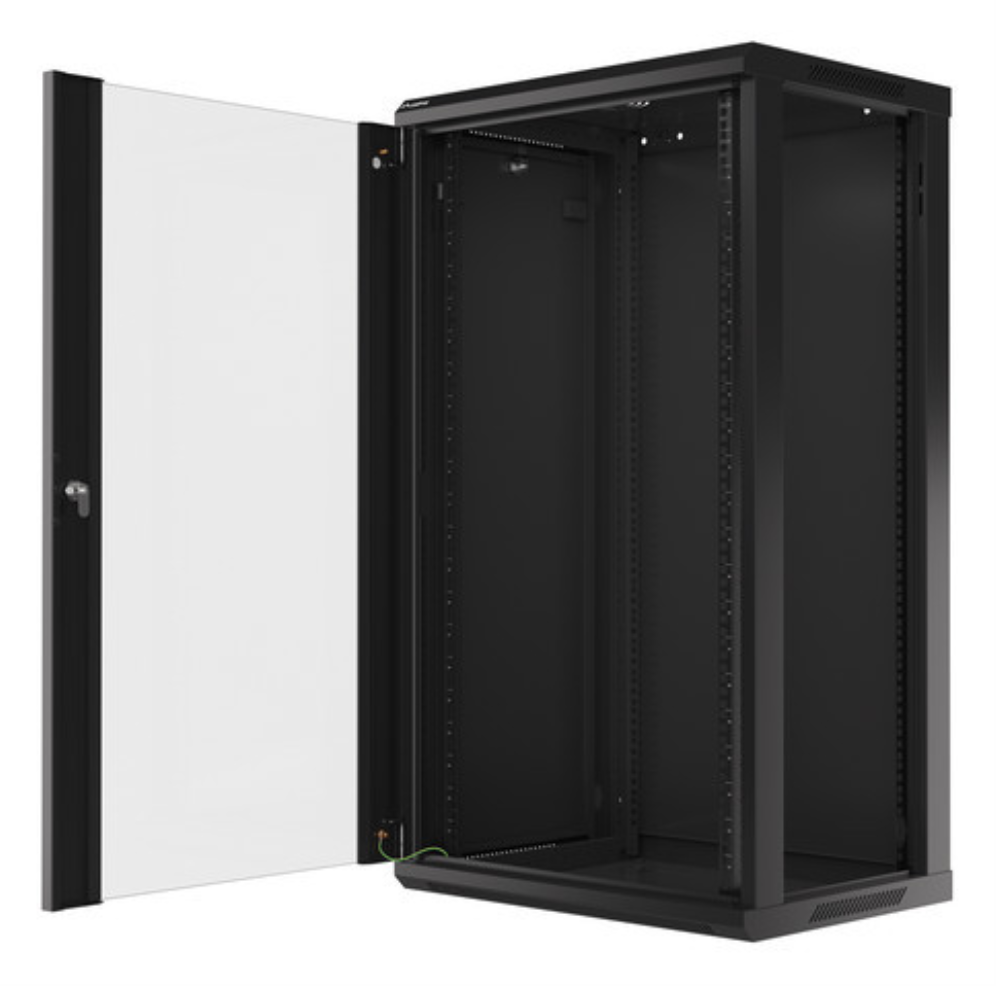 Lanberg WF01-6422-10B armario rack 22U Bastidor de pared Negro