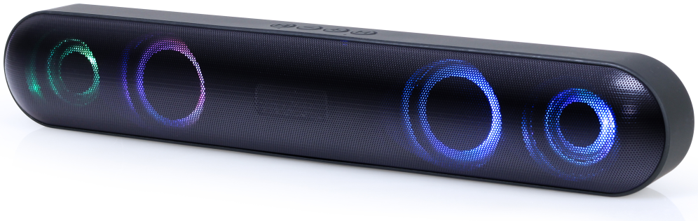 Gembird SPKBT-BAR400L altavoz soundbar Negro 2.0 canales 10 W