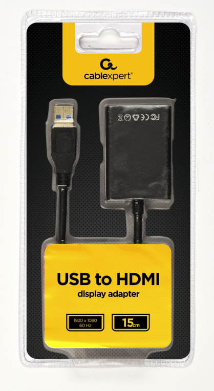 Gembird A-USB3-HDMI-02 Adaptador gráfico USB 1920 x 1080 Pixeles Negro