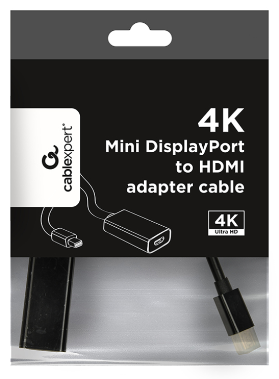 Gembird A-mDPM-HDMIF4K-01 0,15 m Mini DisplayPort HDMI Negro