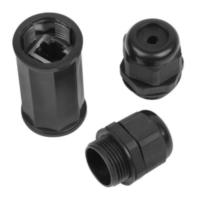 Lanberg AD-RJ45-OS6-IP67 cambiador de género para cable RJ-45 Negro