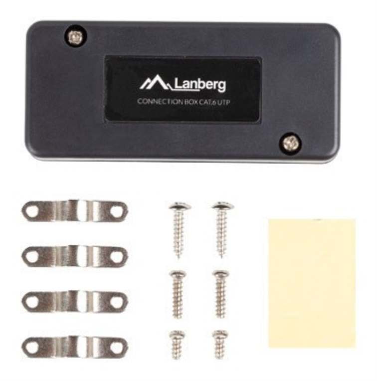 Lanberg PLC-6UL1-B caja de conexiones de red Cat6 Negro