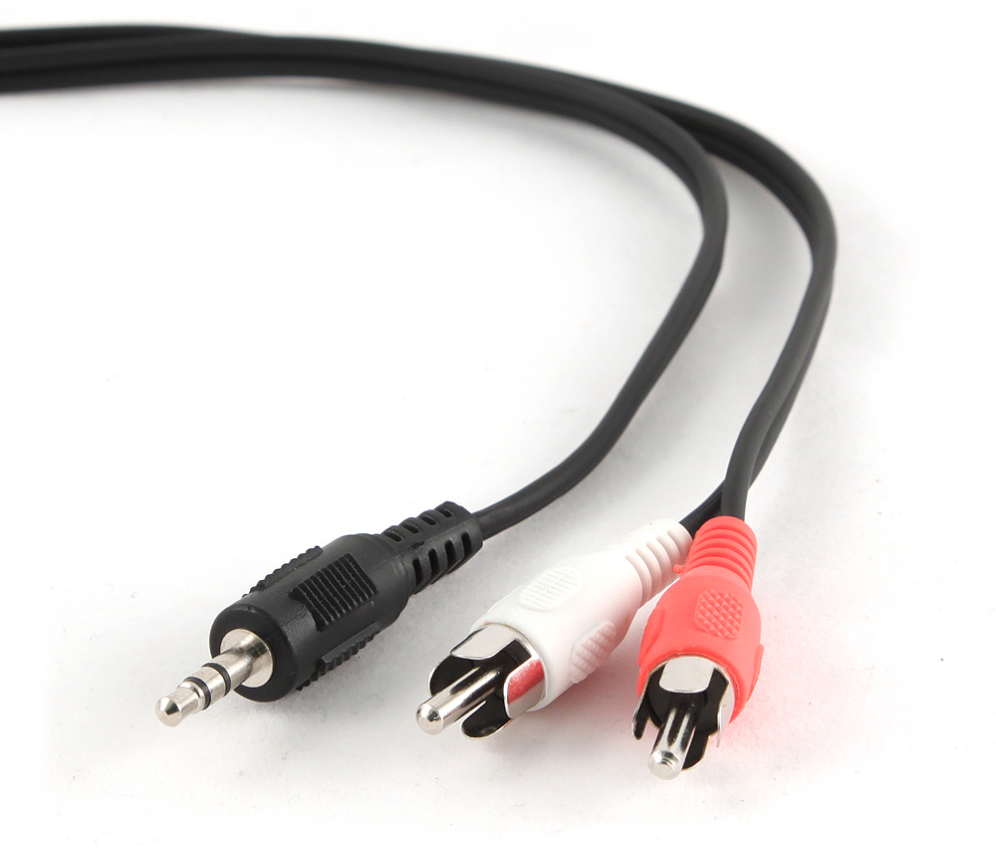 Gembird 5m, 3.5mm/2xRCA, M/M cable de audio 3,5mm Negro, Rojo, Blanco