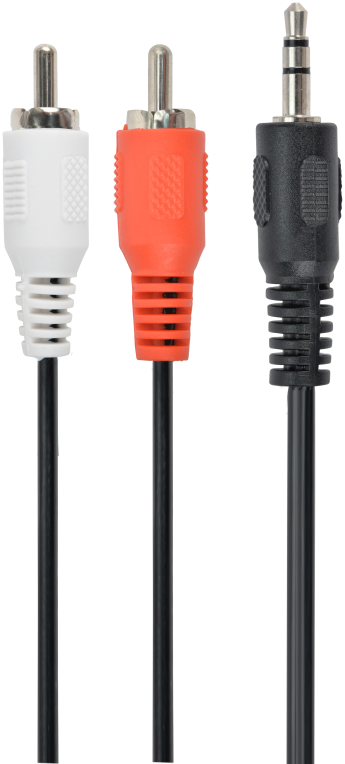 Gembird 1.5m, 3.5mm/2xRCA, M/M cable de audio 1,5 m 3,5mm Negro, Rojo, Blanco