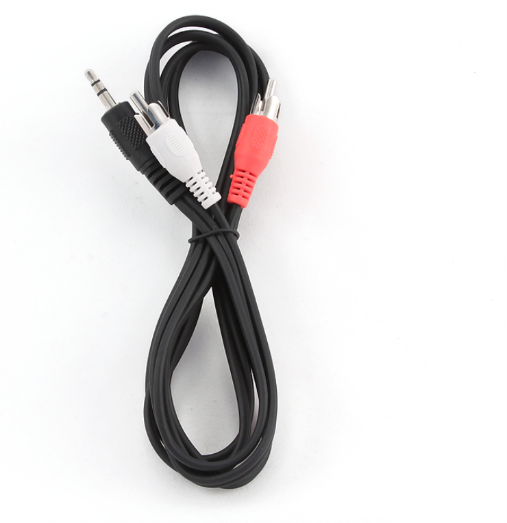 Gembird 1.5m, 3.5mm/2xRCA, M/M cable de audio 1,5 m 3,5mm Negro, Rojo, Blanco