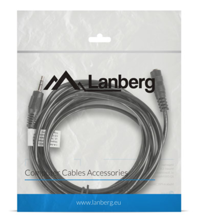 Lanberg CA-MJFJ-10CC-0030-BK cable de audio 3 m 3,5mm Negro
