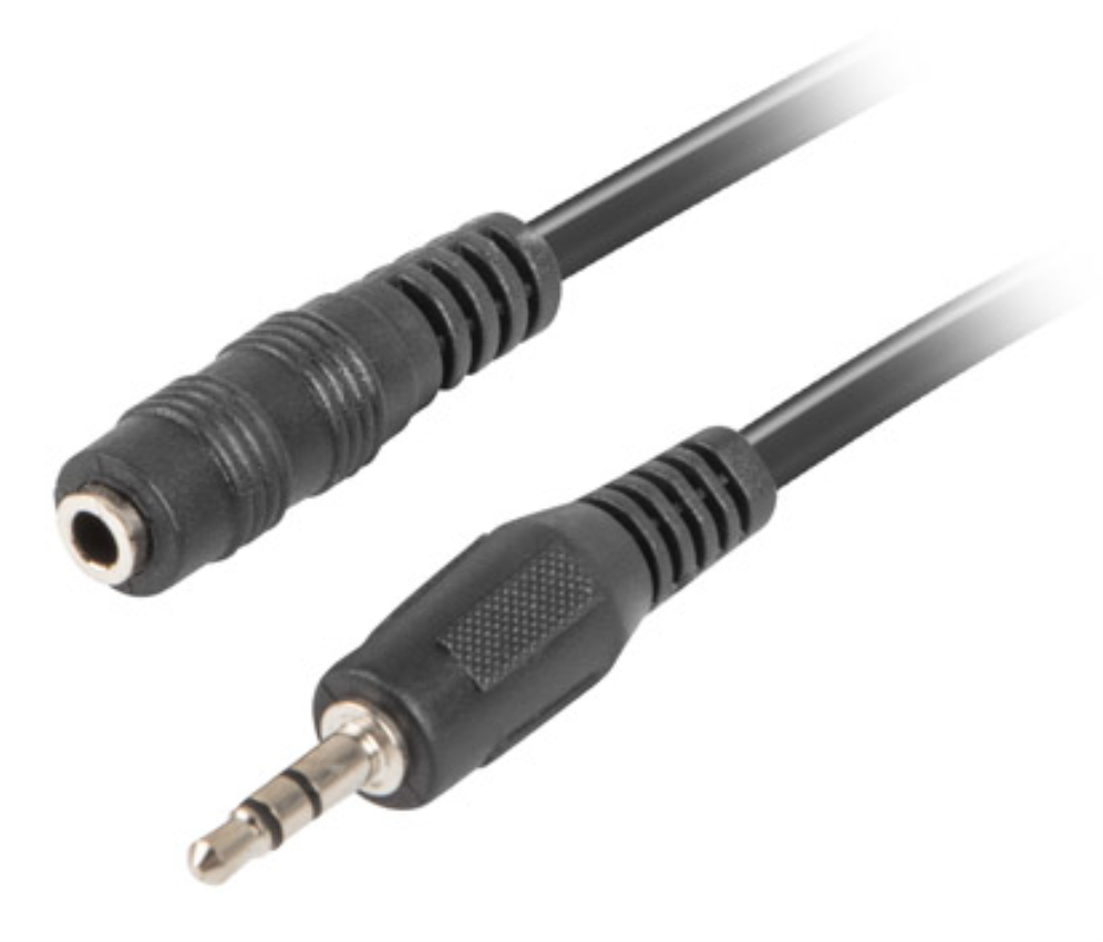 Lanberg CA-MJFJ-10CC-0030-BK cable de audio 3 m 3,5mm Negro