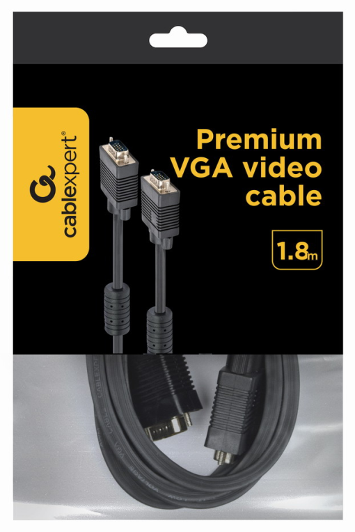 Gembird 1.8m HD15 M/M cable VGA 1,8 m VGA (D-Sub) Negro
