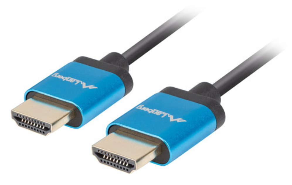 Lanberg CA-HDMI-22CU-0010-BK cable HDMI 1 m HDMI tipo A (Estándar) Negro, Azul