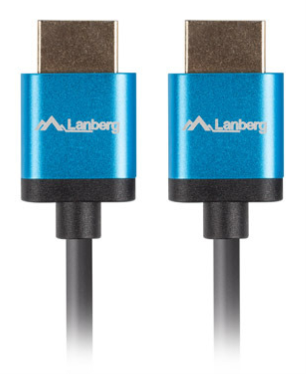 Lanberg CA-HDMI-22CU-0010-BK cable HDMI 1 m HDMI tipo A (Estándar) Negro, Azul