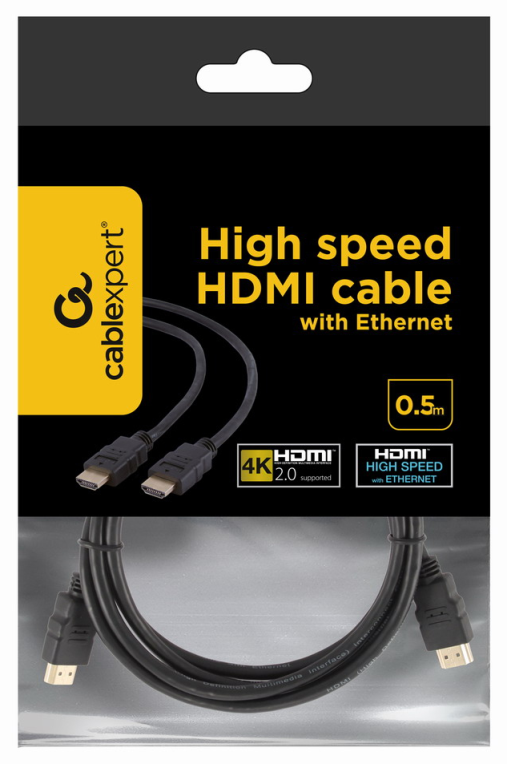 Gembird CC-HDMI4-0.5M cable HDMI 0,5 m HDMI tipo A (Estándar) Negro