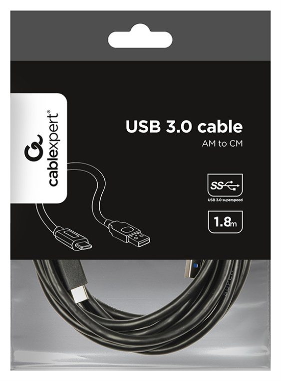 Gembird CCP-USB3-AMCM-6 cable USB USB 3.2 Gen 1 (3.1 Gen 1) 1,8 m USB C USB A Negro