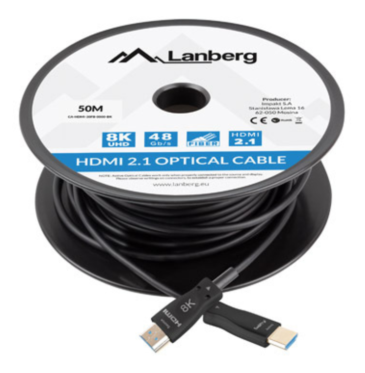 Lanberg CA-HDMI-30FB-0500-BK cable HDMI 50 m HDMI tipo A (Estándar) Negro