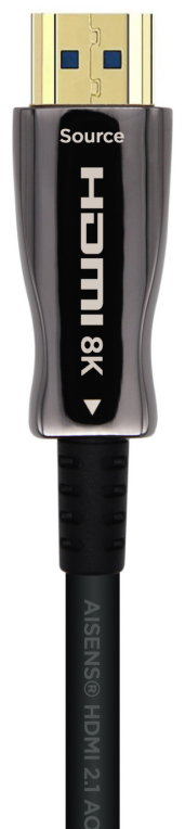 AISENS Cable HDMI V2.1 AOC Ultra Alta Velocidad / HEC 8k@60Hz 4k@120Hz 4:4:4 48Gbps, A/M-A/M, Negro, 10m