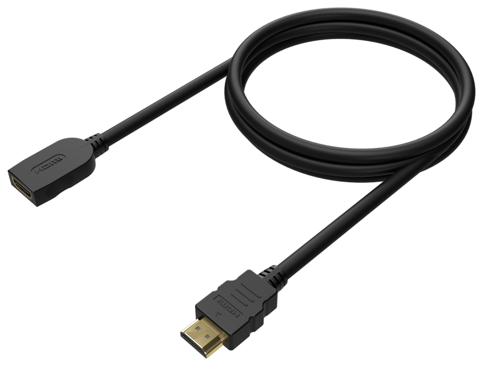 AISENS Cable HDMI V2.0 Prolongador Premium Alta Velocidad / Hec 4K@60Hz 18Gbps, A/M-A/H, Negro, 5.0M