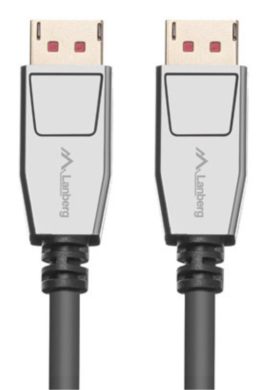 Lanberg CA-DPDP-20CU-0010-BK cable DisplayPort 1 m Negro, Plata