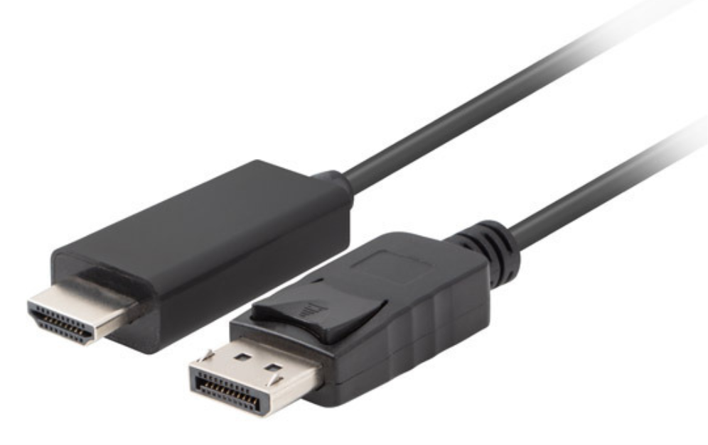 Lanberg CA-DPHD-11CC-0010-BK cambiador de género para cable DisplayPort HDMI Negro
