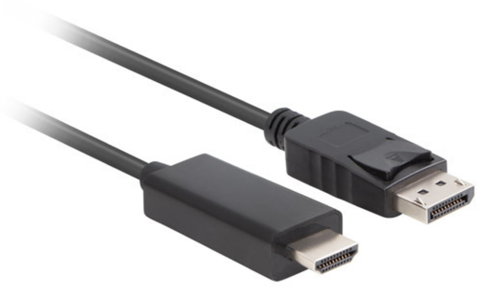 Lanberg CA-DPHD-11CC-0030-BK cambiador de género para cable DisplayPort HDMI Negro