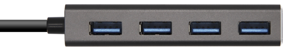AISENS Hub USB 3.1 USB-C, USB-C/M - 4 x Tipo A/H, Gris, 15 cm