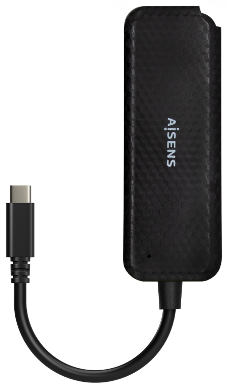AISENS Hub USB 3.1 USB-C, USB-C/M-4x Tipo A/H, Negro, 15cm