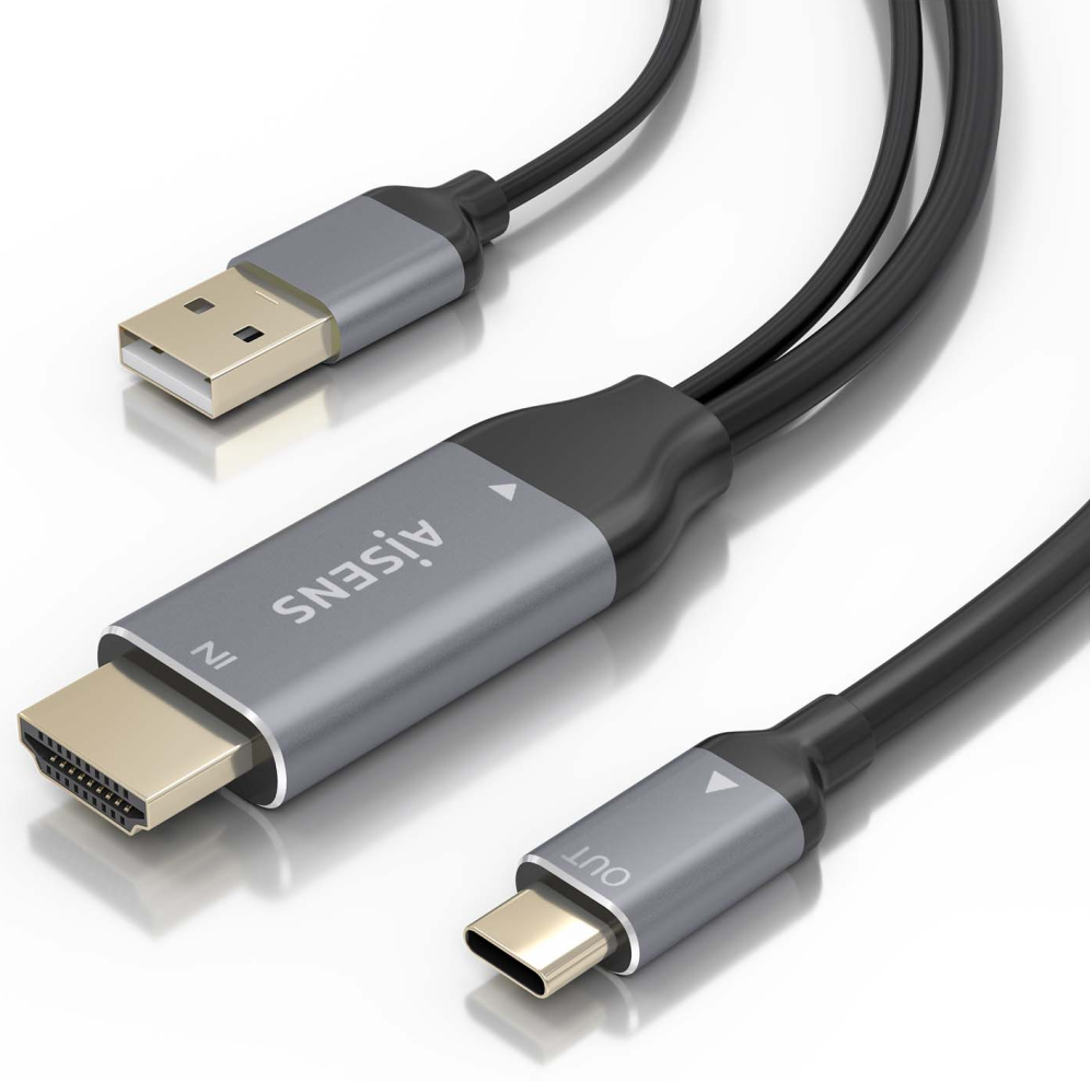 AISENS A109-0871 adaptador de cable de vídeo 1,8 m HDMI + USB USB Tipo C