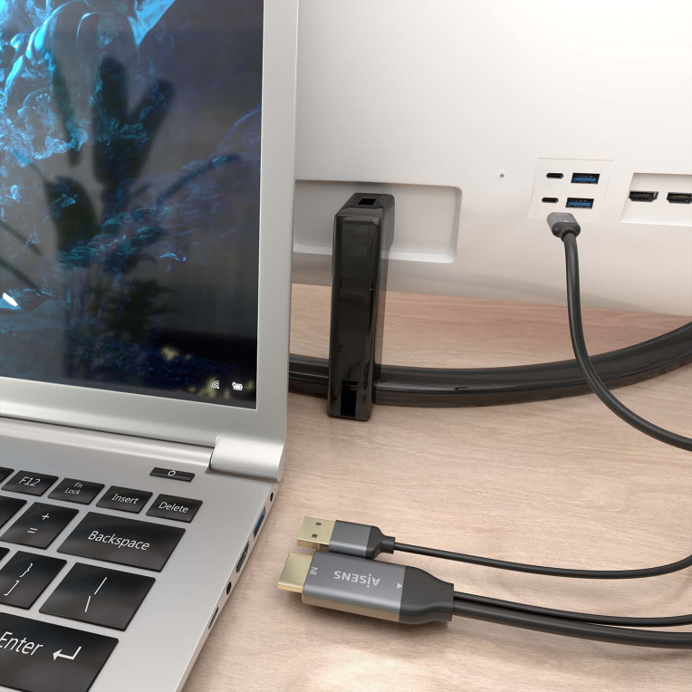 AISENS A109-0871 adaptador de cable de vídeo 1,8 m HDMI + USB USB Tipo C
