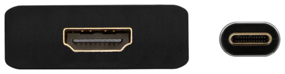 AISENS Conversor Aluminio USB-C A HDMI 4K@30Hz, USB-C/M-HDMI/H, Gris, 15cm