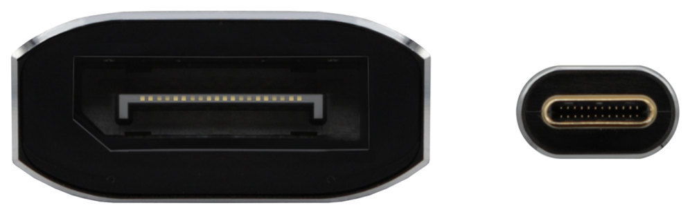 AISENS Conversor Aluminio USB-C a Displayport 8K@60Hz, USB-C/M-DP/H, Negro, 15cm