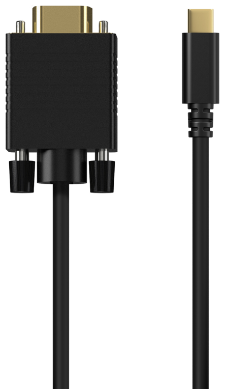 AISENS Cable Conversor USB-C a VGA, USB-C/M-HDB15/M, Negro, 1.8M