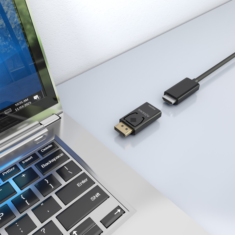 AISENS Conversor Displayport A HDMI 4K@30Hz, DP/M-HDMI/H, Negro
