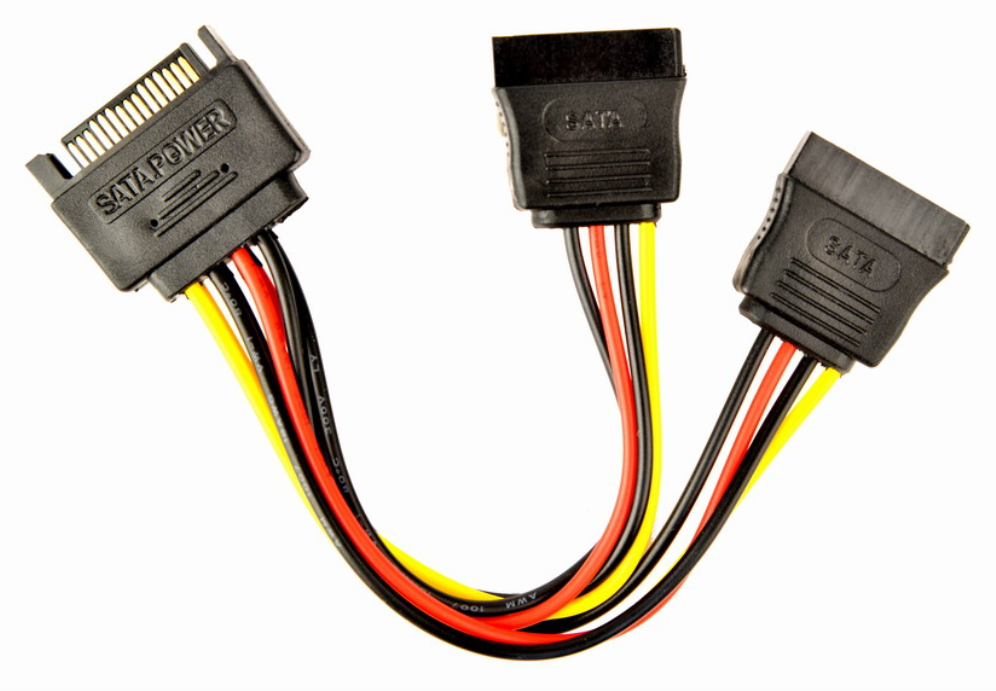Gembird CC-SATAM2F-01 cable de SATA 0,15 m SATA de 15 pines 2 x SATA de 15 pines Multicolor